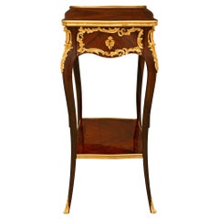 Antique French 19th Century Louis XV St. Kingwood and Ormolu Side Table