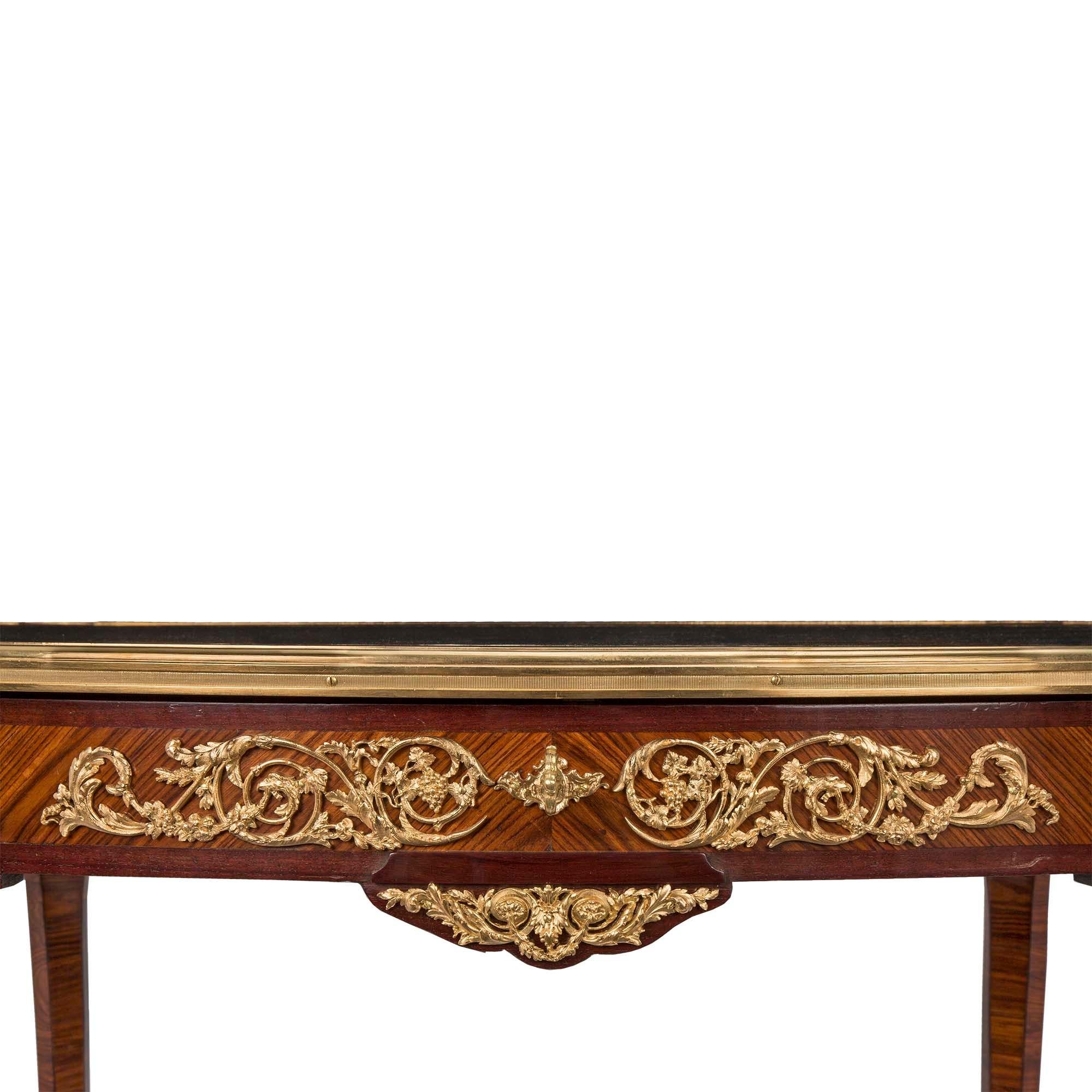 French 19th Century Louis XV St. Kingwood and Ormolu Side Table or Desk For Sale 3