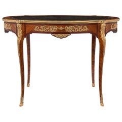 French 19th Century Louis XV St. Kingwood and Ormolu Side Table or Desk
