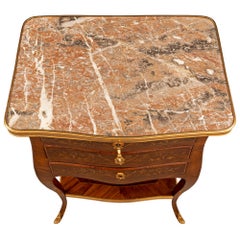 French 19th Century Louis XV St. Kingwood and Tulipwood Side Table