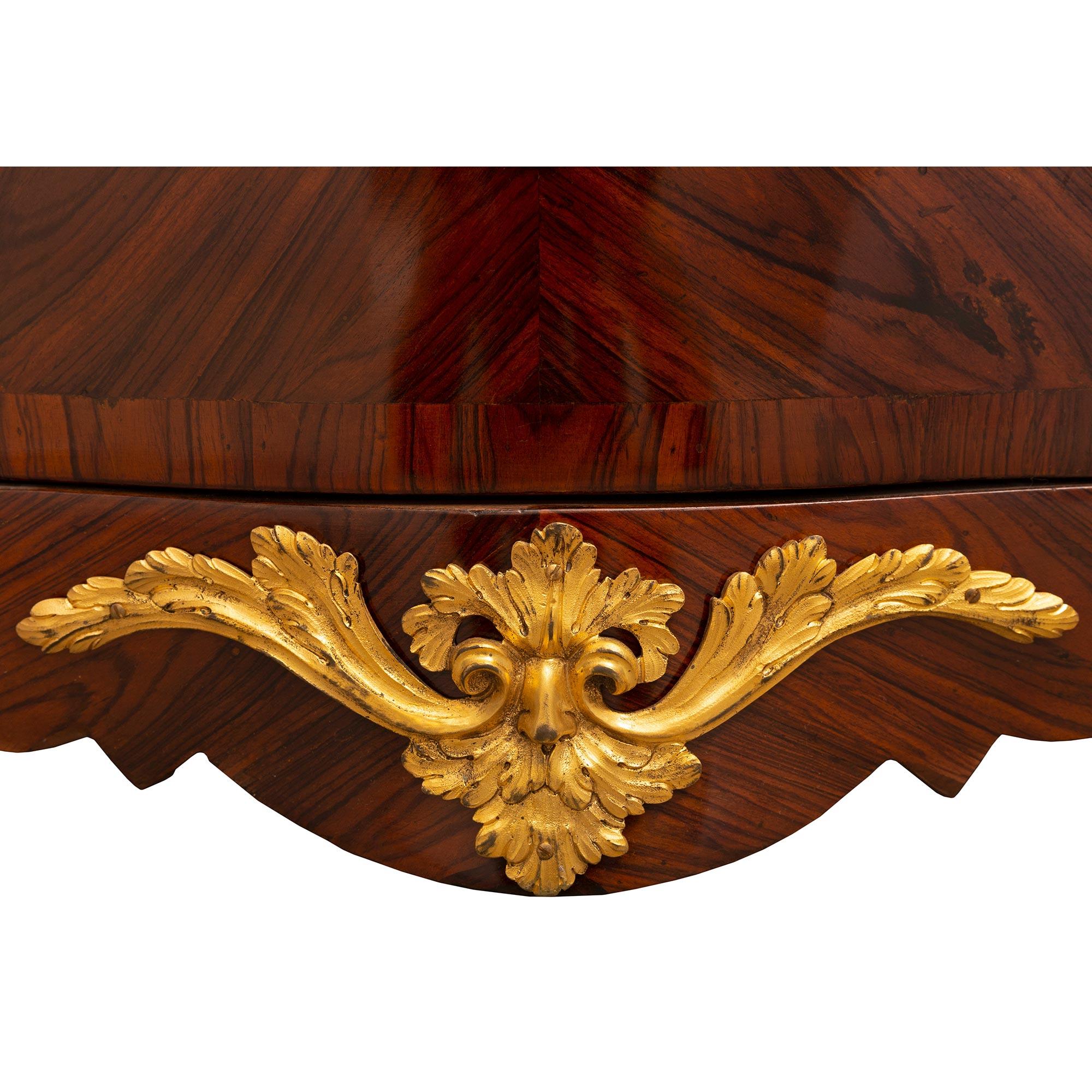 French 19th Century Louis XV St. Kingwood Inlaid Secretary For Sale 6