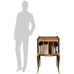 French 19th century Louis XV st. Kingwood, Ormolu, and marble side table