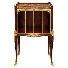 French 19th century Louis XV st. Kingwood, Ormolu, and marble side table