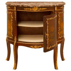 French 19th Century Louis XV St. Mahogany and Ormolu Cabinet