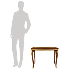 French 19th century Louis XV st. Mahogany and Ormolu coffee table