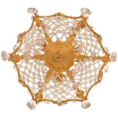 Louis XV.-Kronleuchter aus Goldbronze und Baccarat-Kristall, 19. Jahrhundert