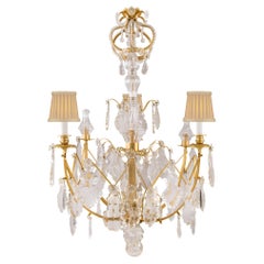 French 19th Century Louis XV St. Ormolu and Crystal Twelve-Light Chandelier