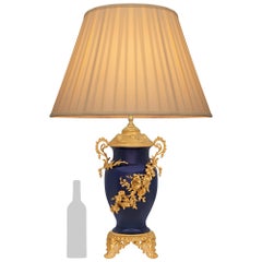 French 19th century Louis XV st. Ormolu and Sèvres Porcelain lamp