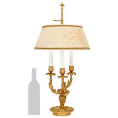 French 19th century Louis XV st. Ormolu Bouillotte lamp
