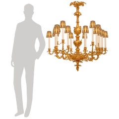 French 19th century Louis XV st. Ormolu chandelier