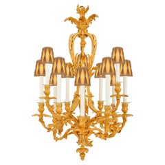 French 19th century Louis XV st. Ormolu chandelier