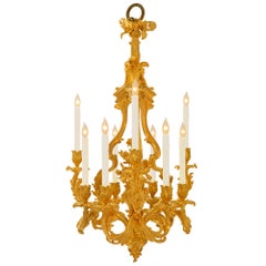Französisch 19. Jahrhundert Louis XV St. Ormolu-Kronleuchter Wahrscheinlich von Henry Vian