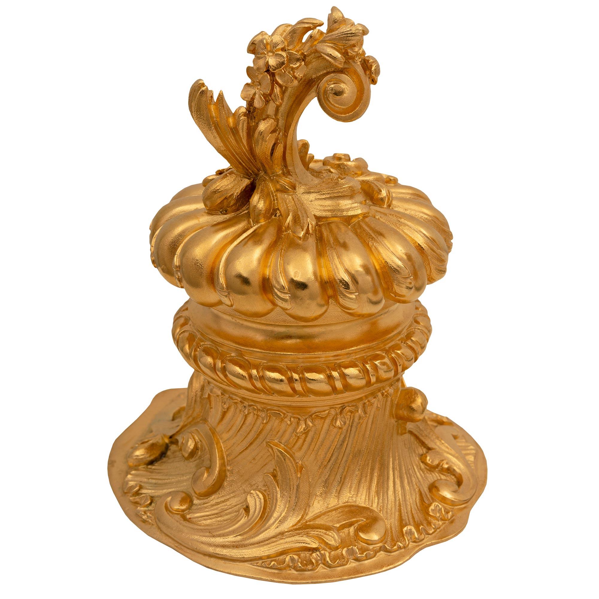 French 19th Century Louis XV St. Ormolu Lidded Urn 3