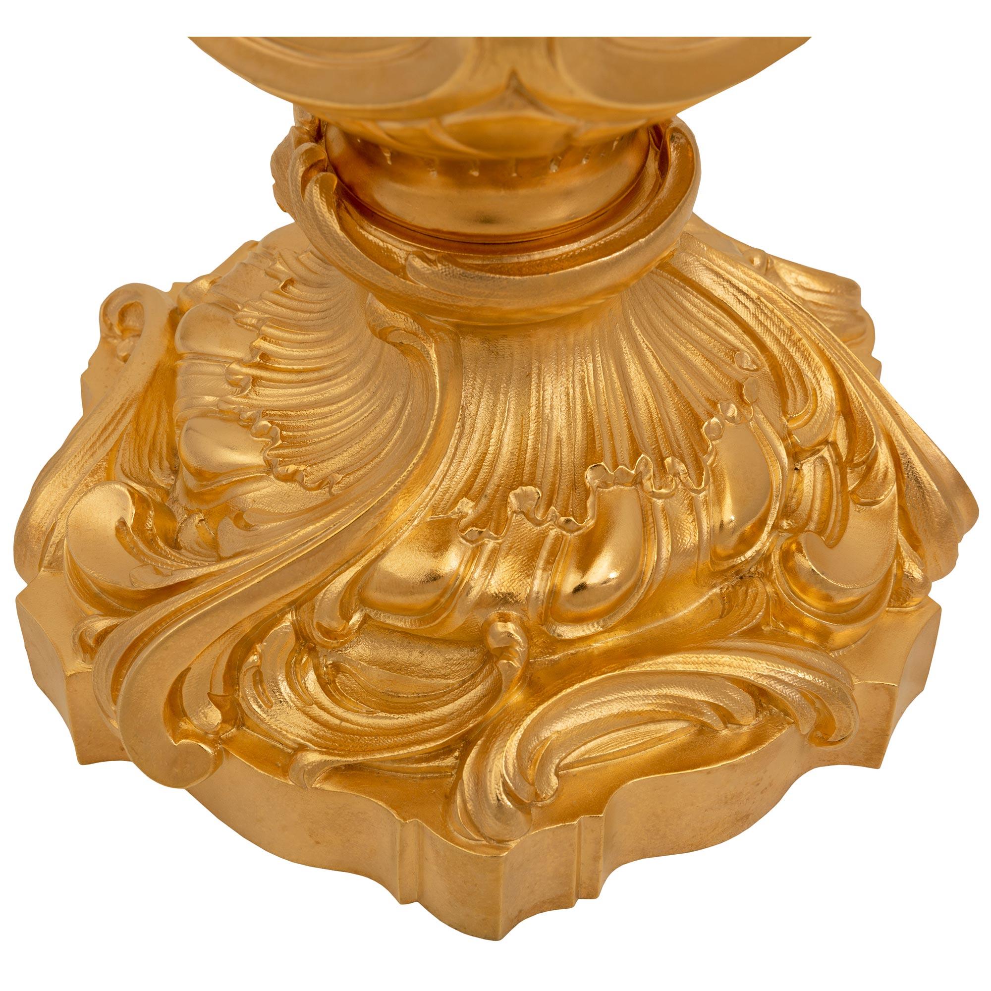 French 19th Century Louis XV St. Ormolu Lidded Urn 6
