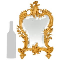 French 19th century Louis XV st. Ormolu table top mirror