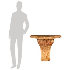 French 19th century Louis XV st. Sarrancolin marble console