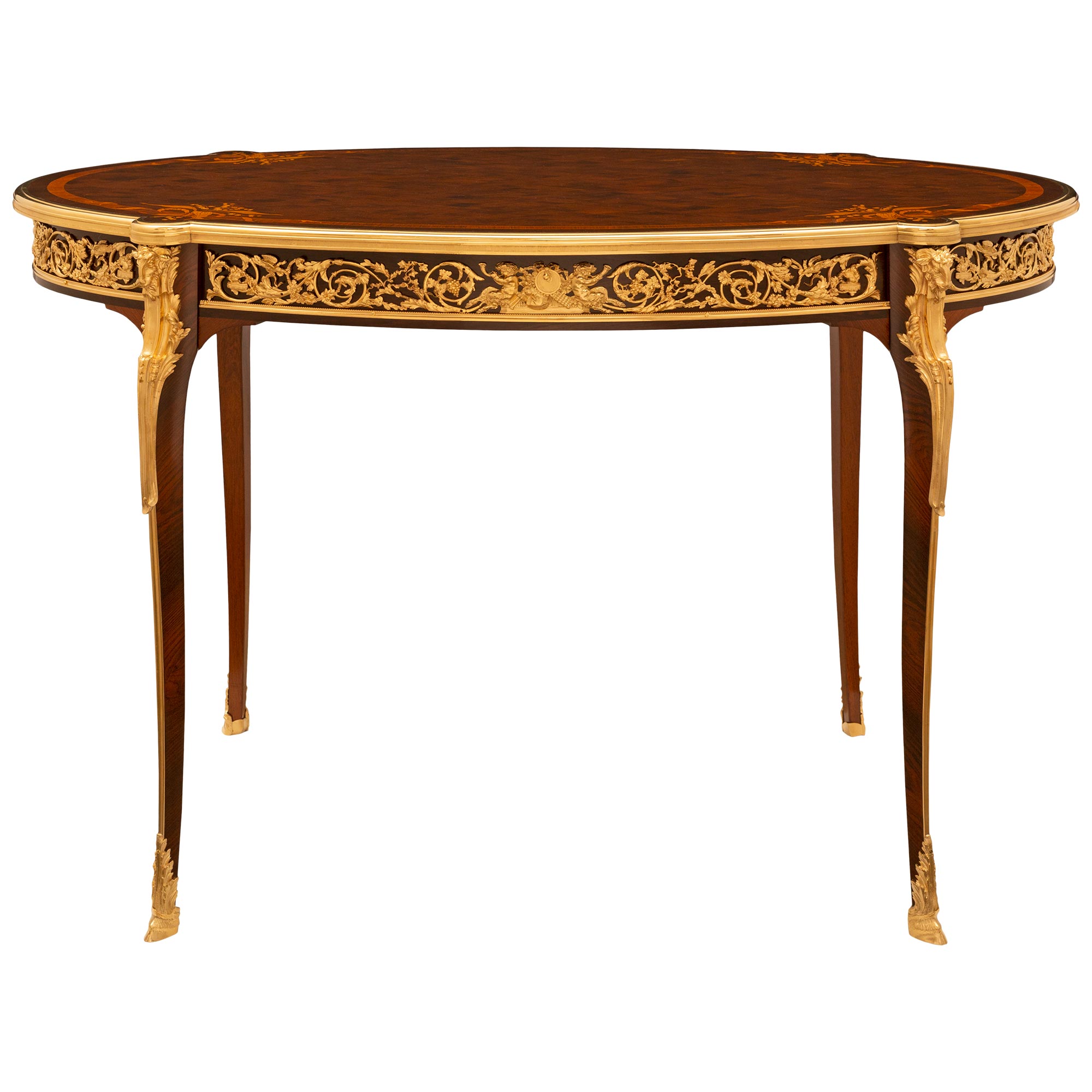 French 19th Century Louis XV St. Side Table Signed By Maison Krieger For Sale