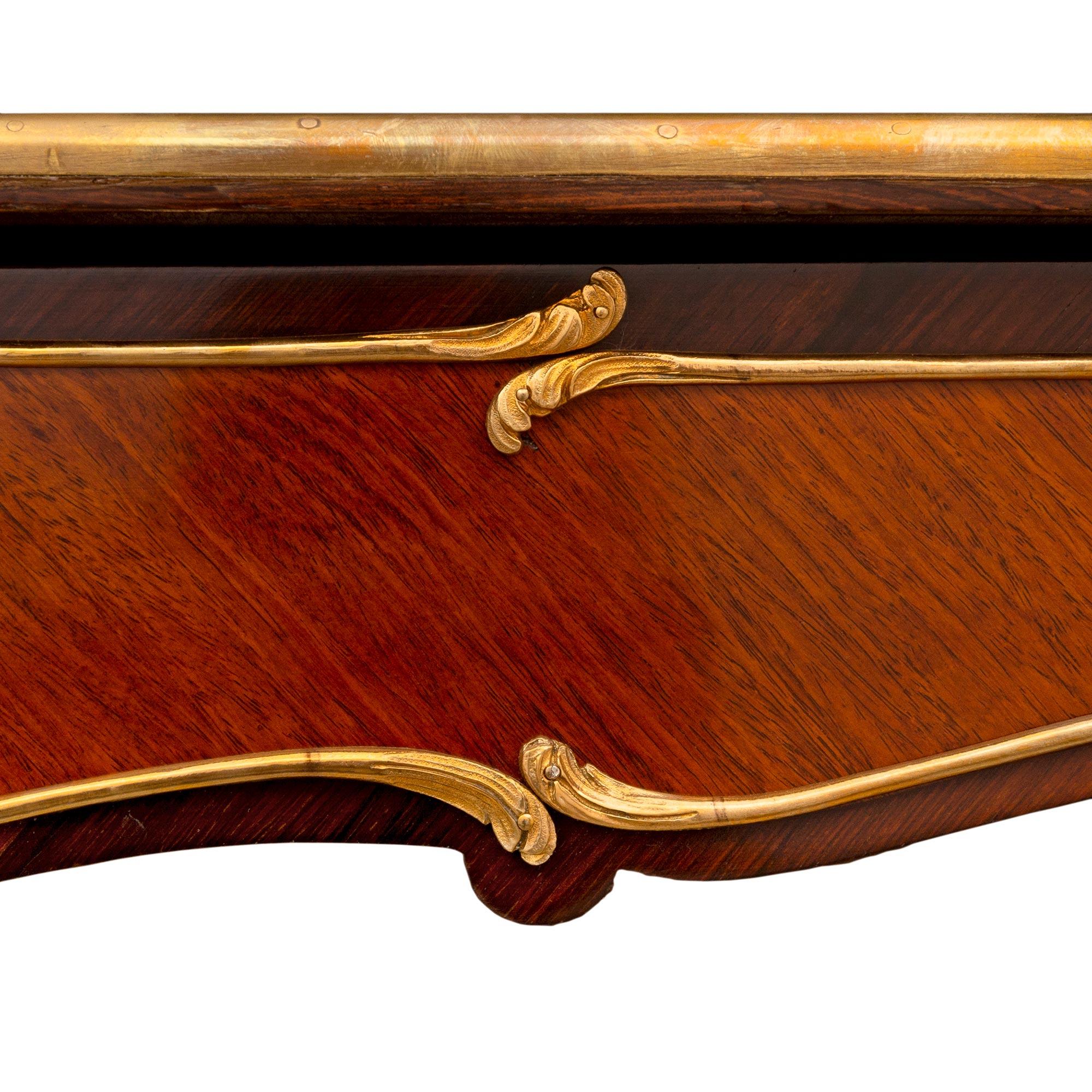 French 19th Century Louis XV St. Tulipwood and Kingwood Desk 5