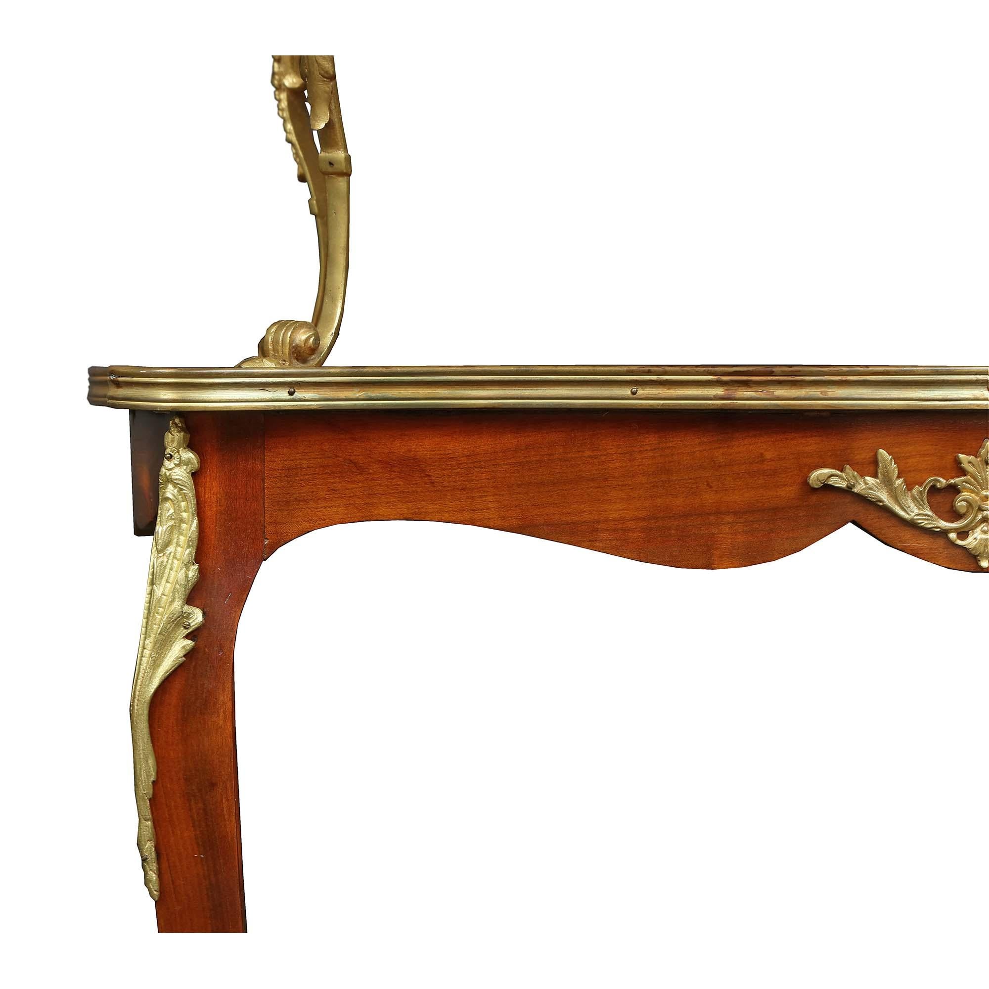 French 19th Century Louis XV Style Two-Tier Parquetry Serving Table 3