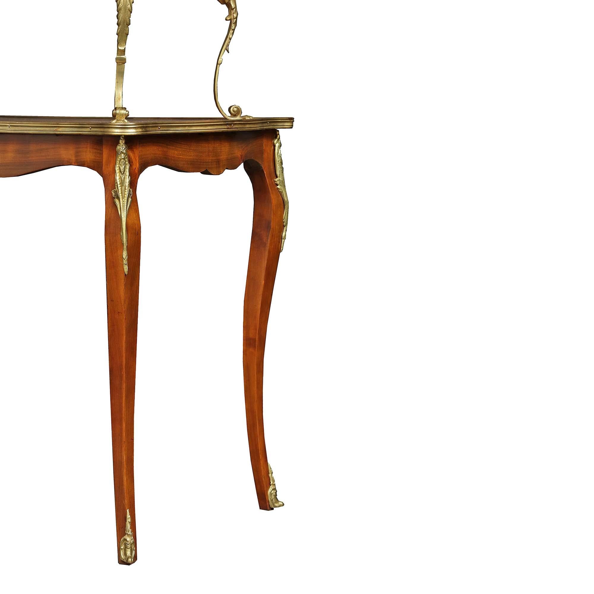 French 19th Century Louis XV Style Two-Tier Parquetry Serving Table 5