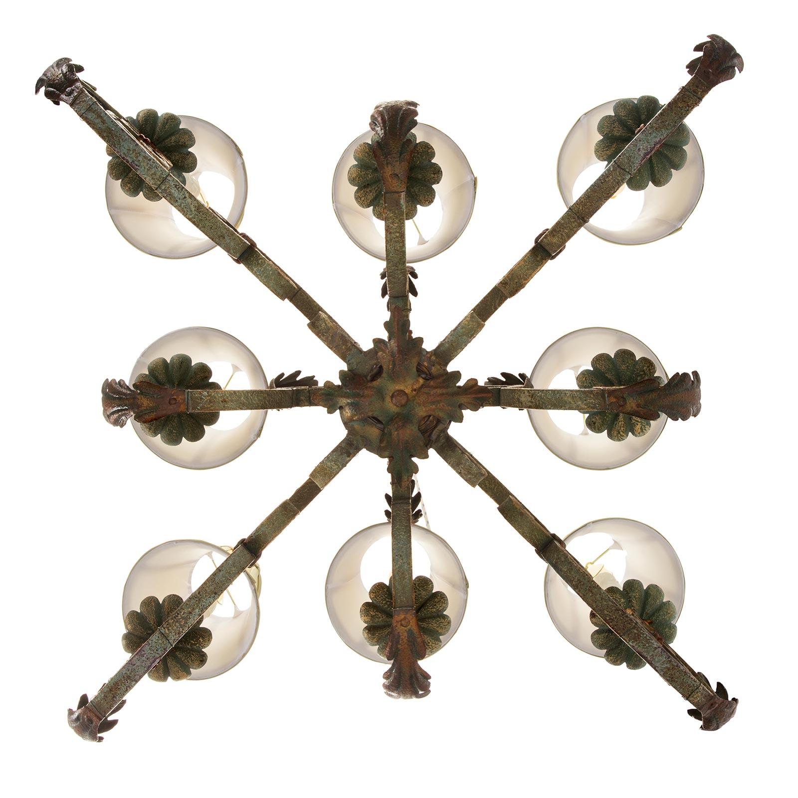 French 19th Century Louis XV St. Wrought Iron Chandelier 2