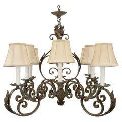 French 19th Century Louis XV St. Wrought Iron Chandelier