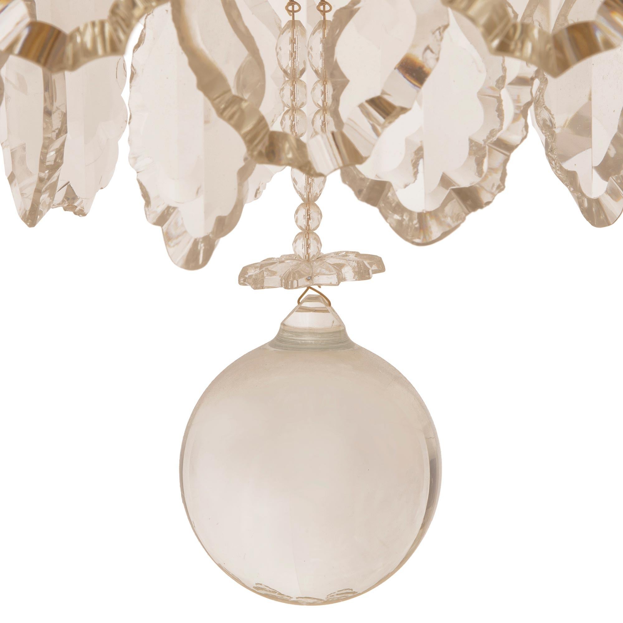 French 19th Century Louis XV Style Baccarat Crystal Chandelier For Sale 3