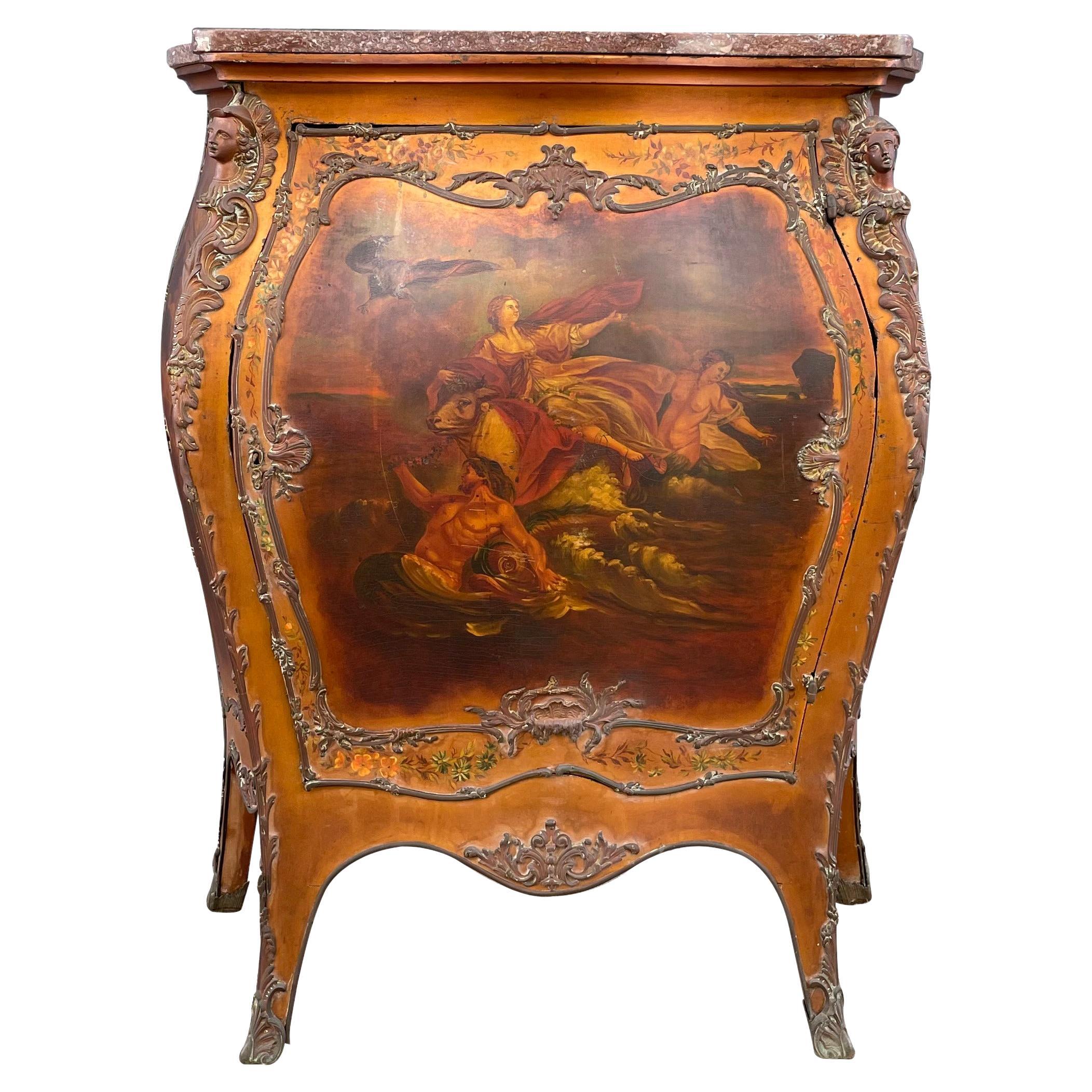 Coffre Bombay de style Louis XV du 19ème siècle français en vente