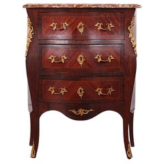 French 19th Century Louis XV Style Bombe Commode Chest