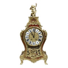 French 19th Century Louis XV Style Boulle Bracket Clock