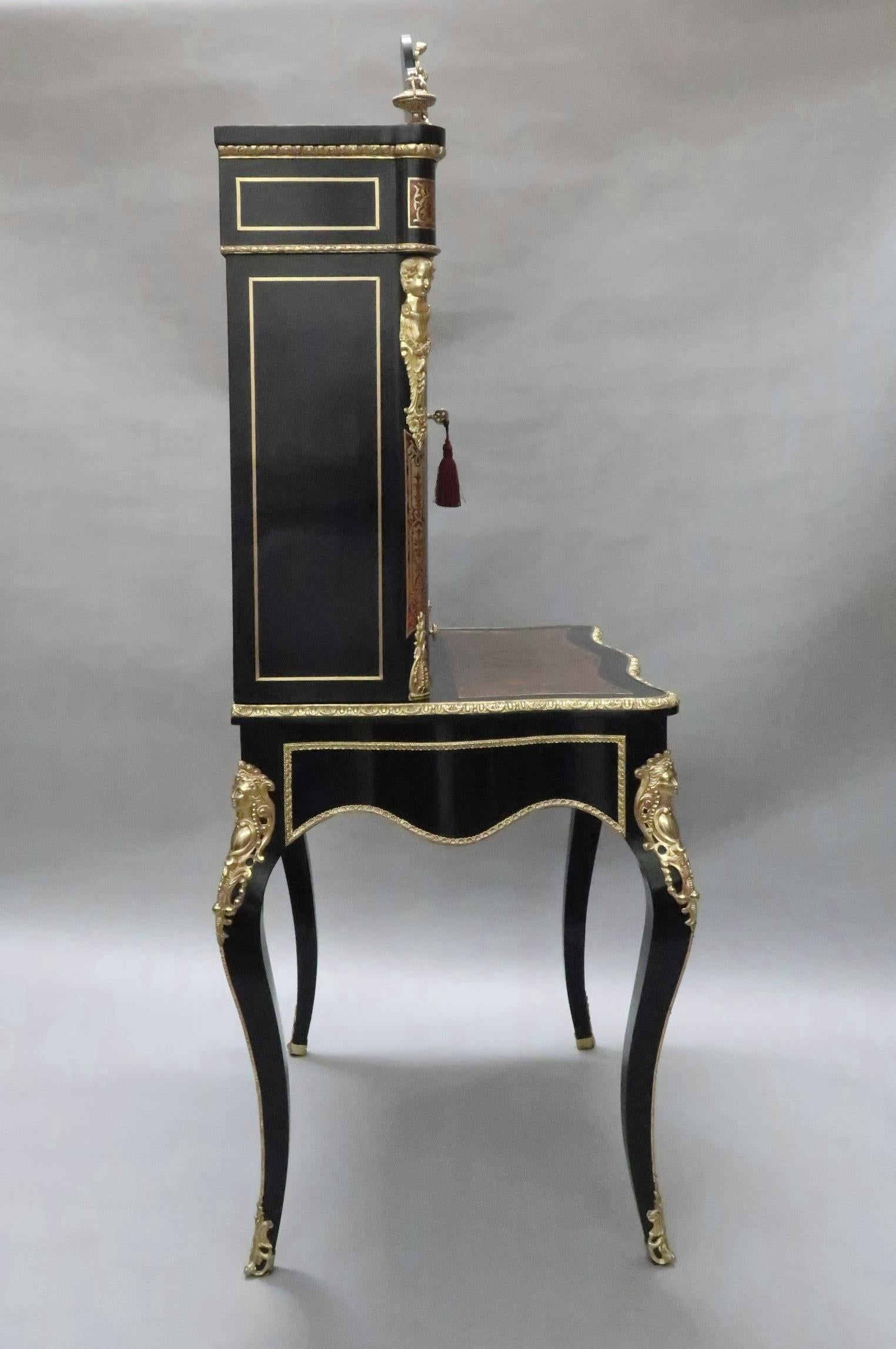 French 19th Century Louis XV Style Boulle Dressing Table For Sale 6