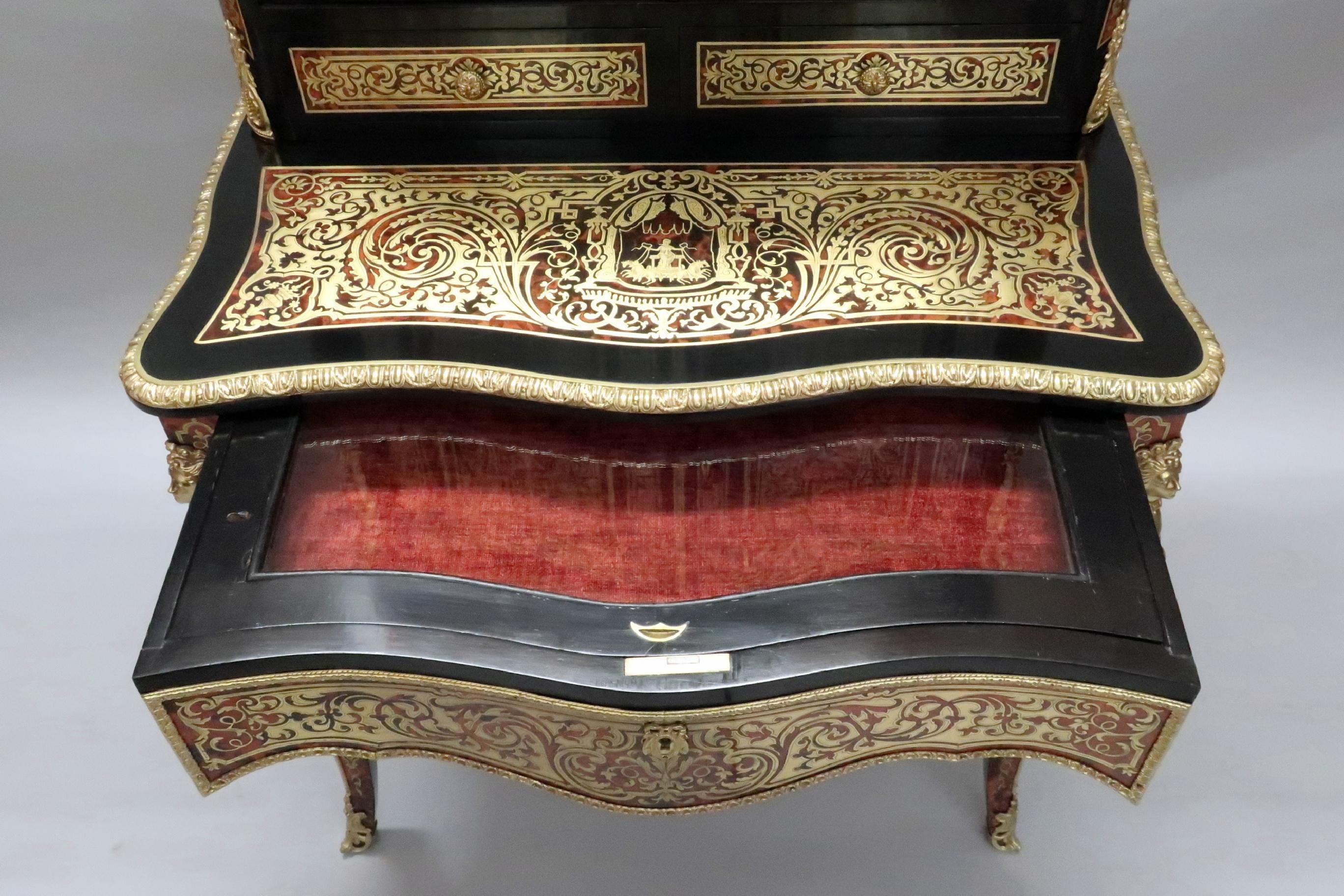 French 19th Century Louis XV Style Boulle Dressing Table For Sale 5