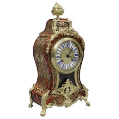 French 19th Century Louis XV Style Boulle Mantel Clock by Japy Freres