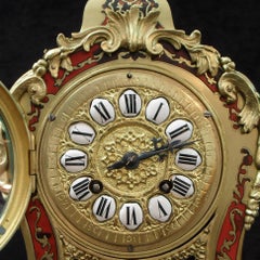 French 19th Century Louis XV Style Boulle Mantel Clock