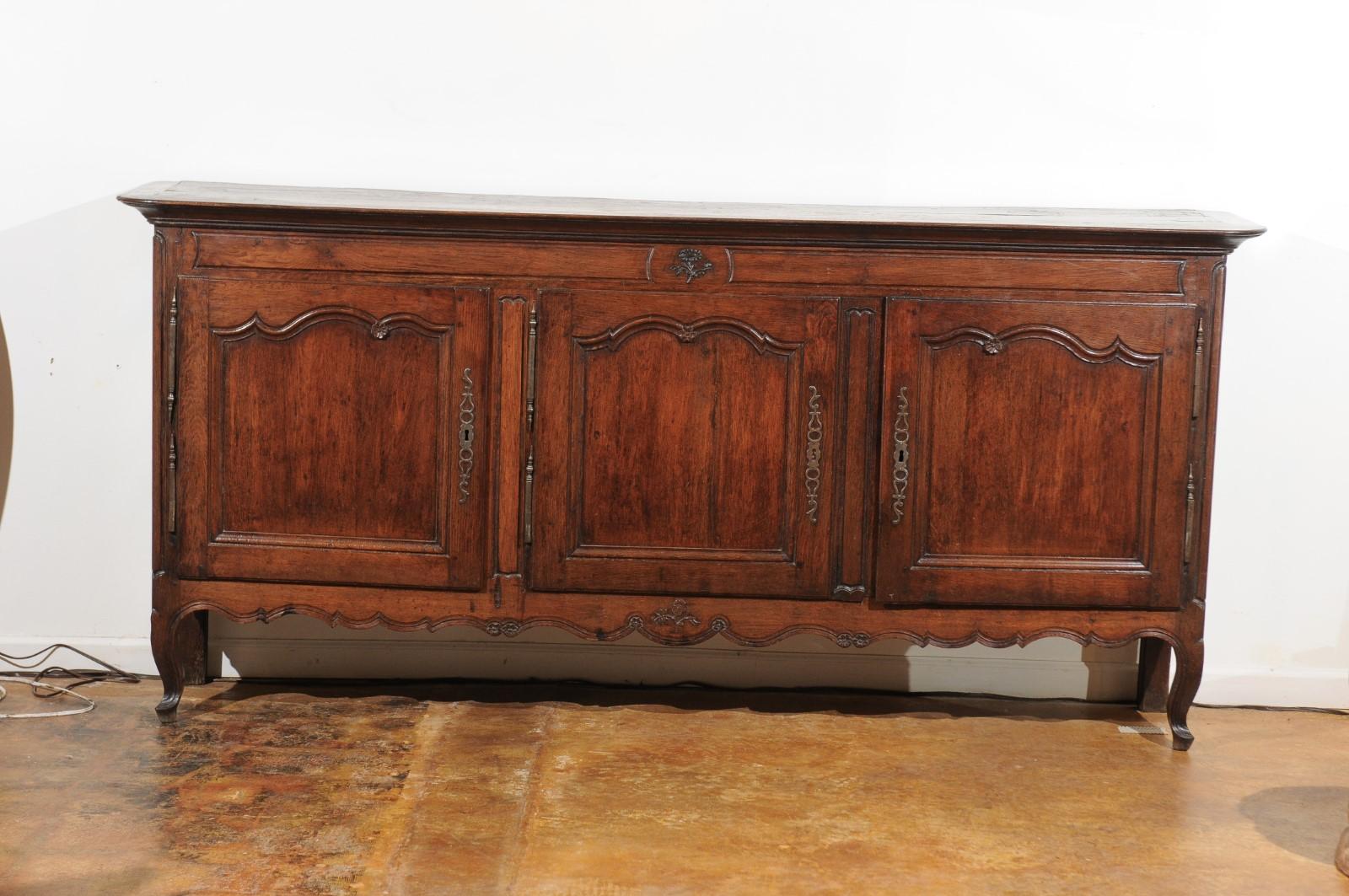 French, 19th Century Louis XV Style Chestnut Enfilade with Original Hardware 1