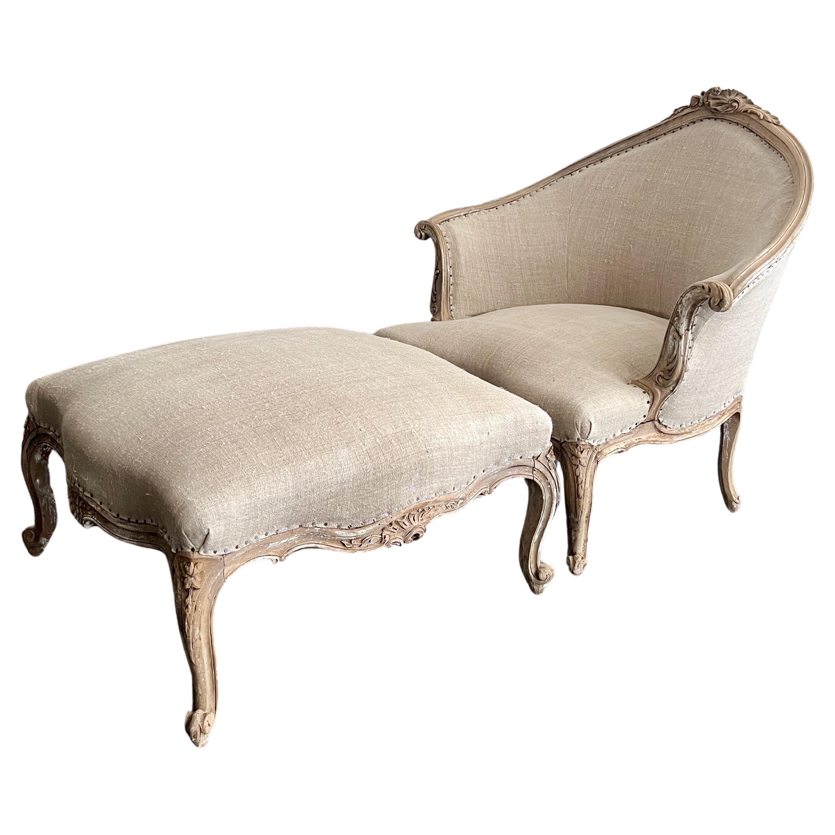 French 19th Century Louis XV Style Duchesse Brisée For Sale
