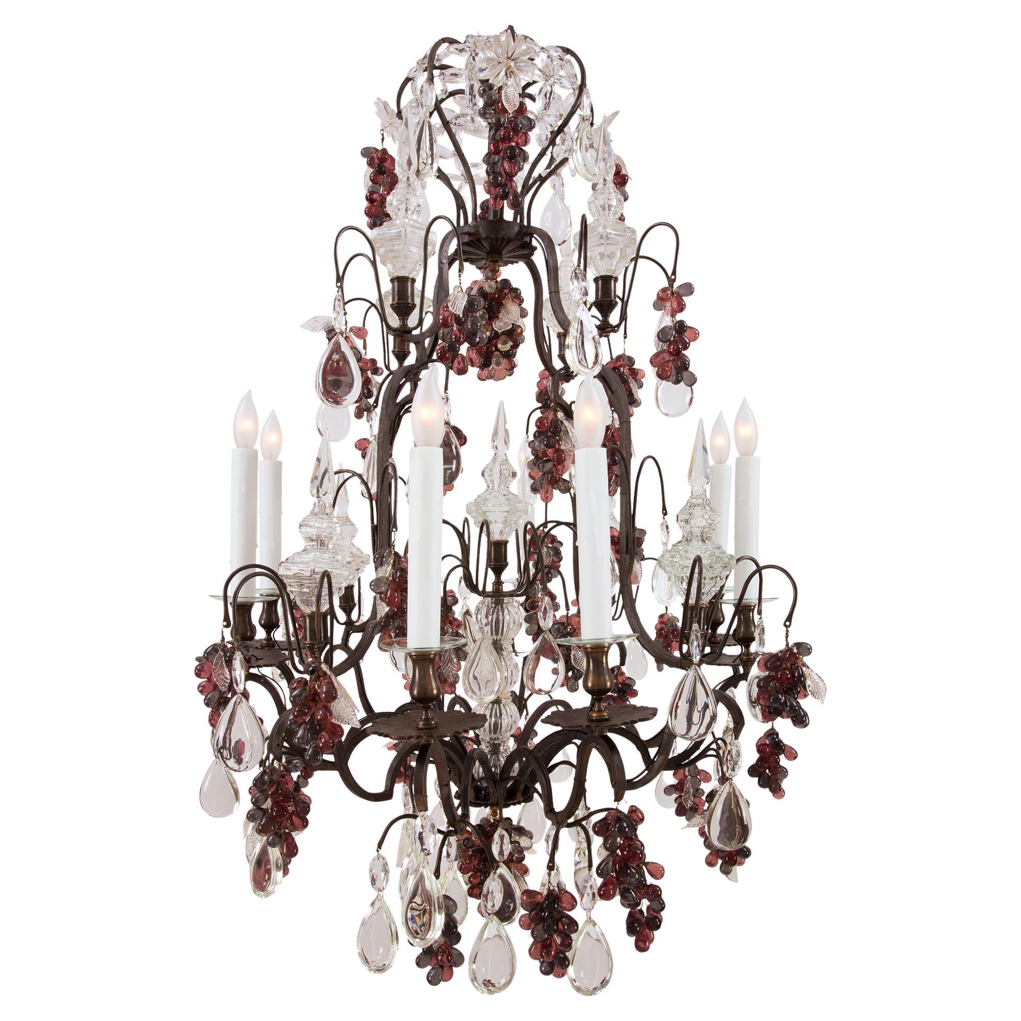 French 19th Century Louis XV Style Eight-Light Chandelier For Sale