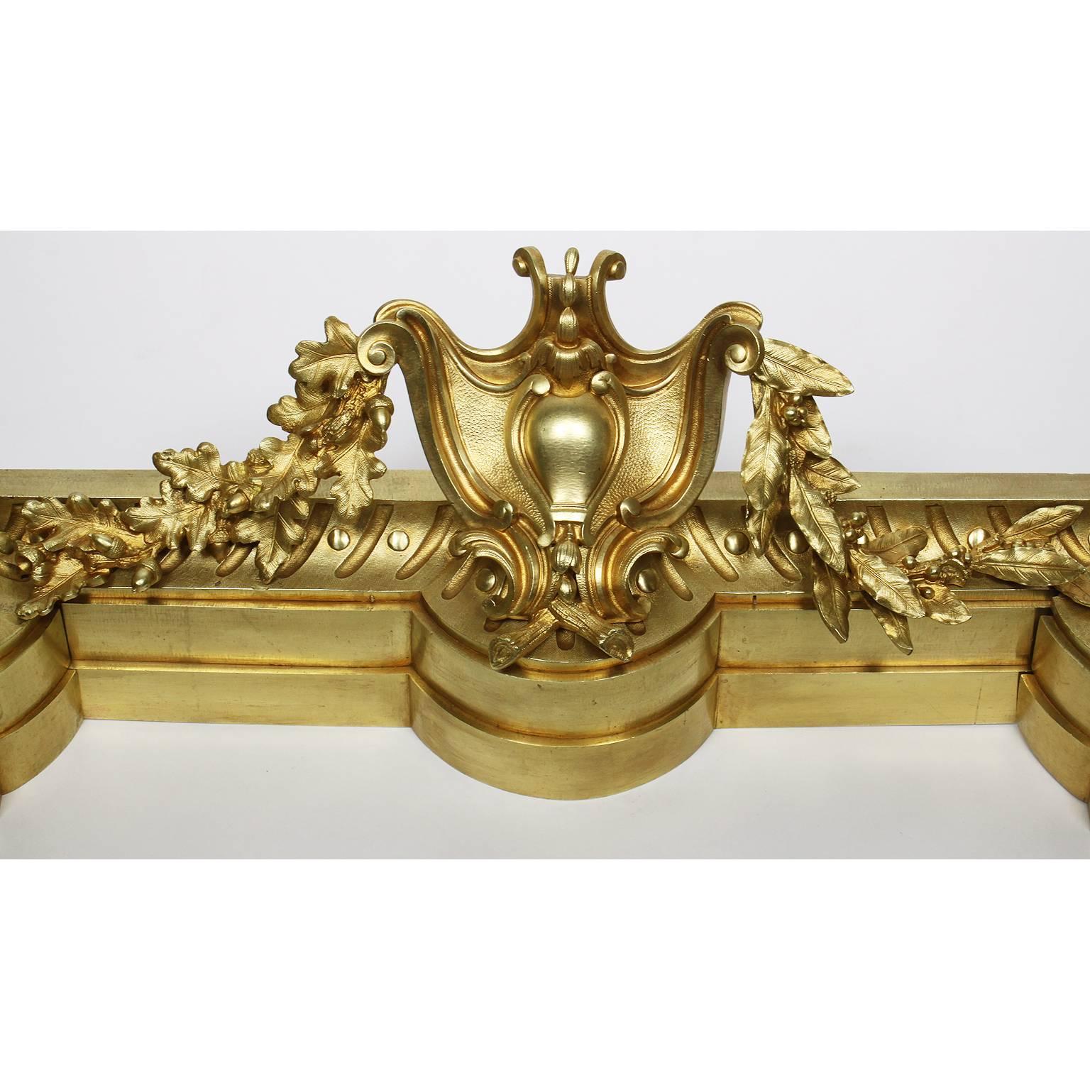 French 19th Century Louis XV Style Gilt Bronze Chenet Set with Playful Children For Sale 5