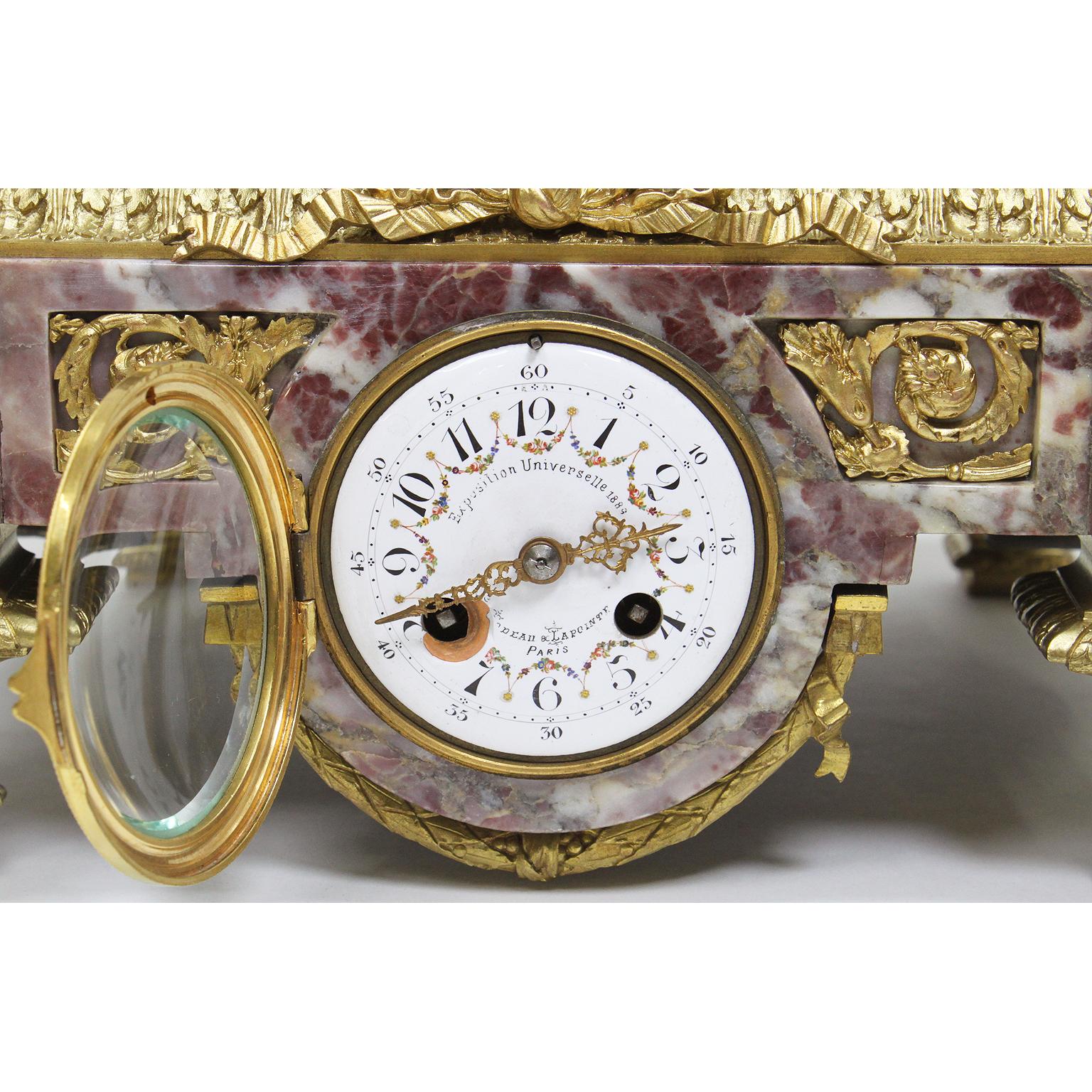 French 19th Century Louis XV Style Gilt & Silver Plated Bronze Clock by Marioton 5