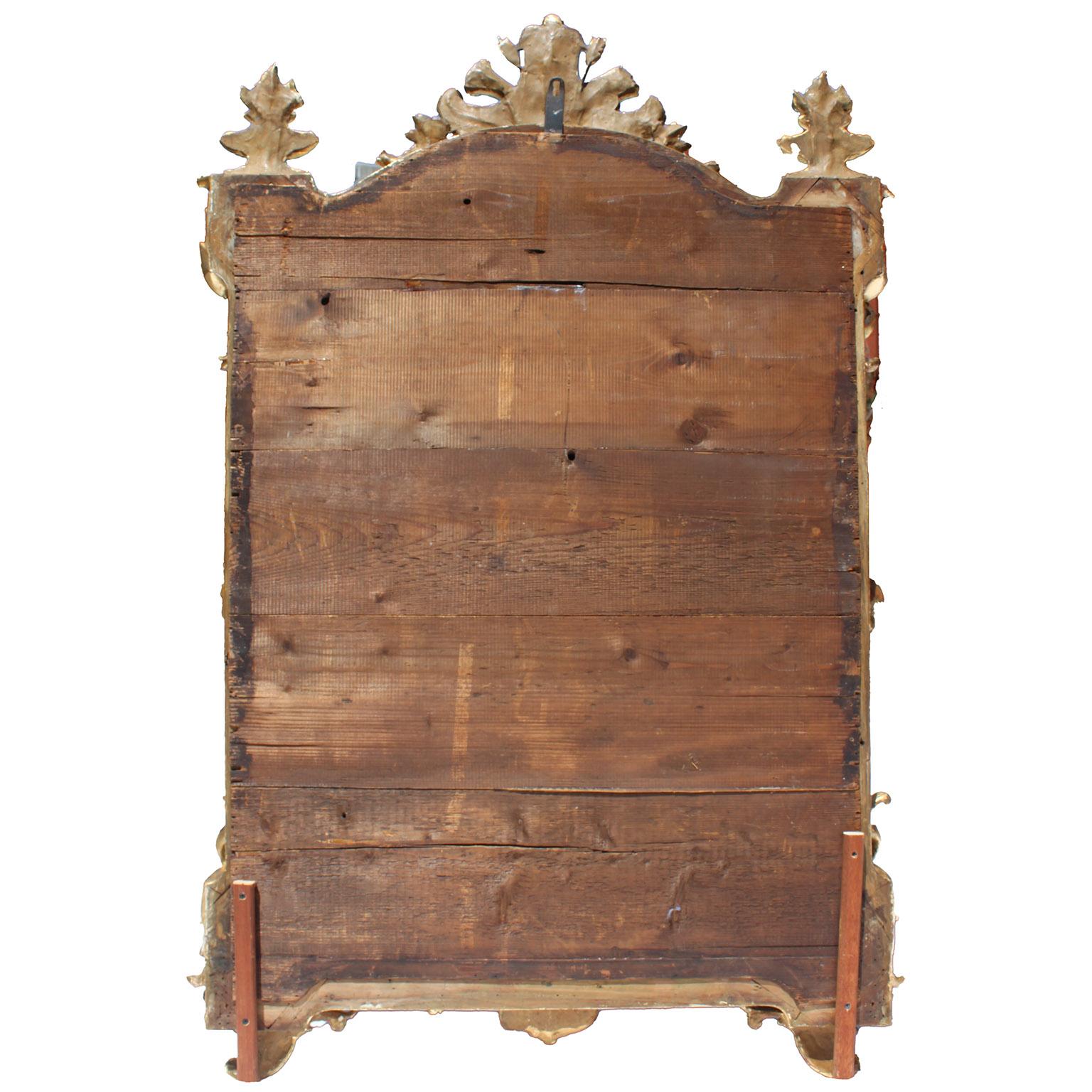 French 19th Century Louis XV Style Gilt-Wood and Gilt-Gesso Carved Mantel Mirror 6