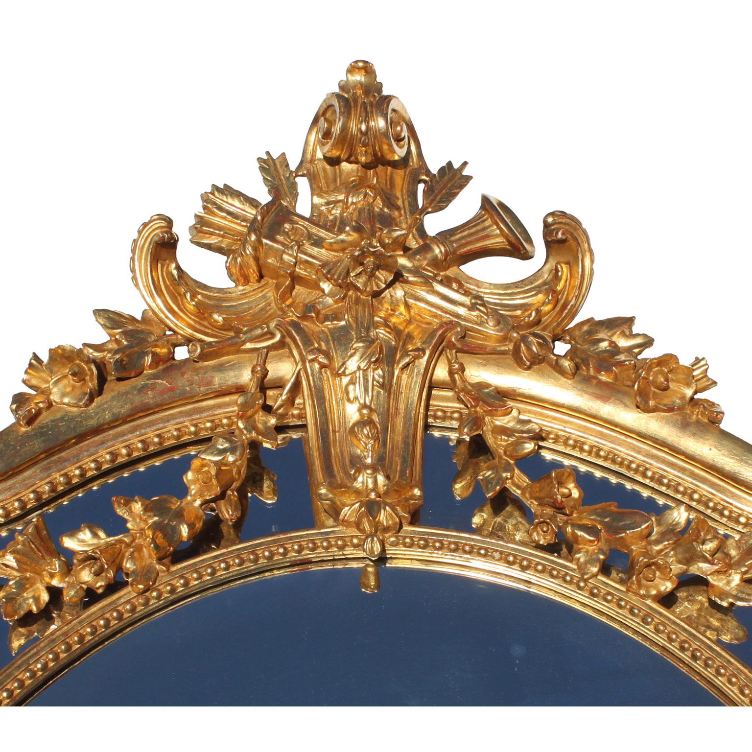 Early 20th Century French 19th Century Louis XV Style Gilt-Wood and Gilt-Gesso Carved Mantel Mirror