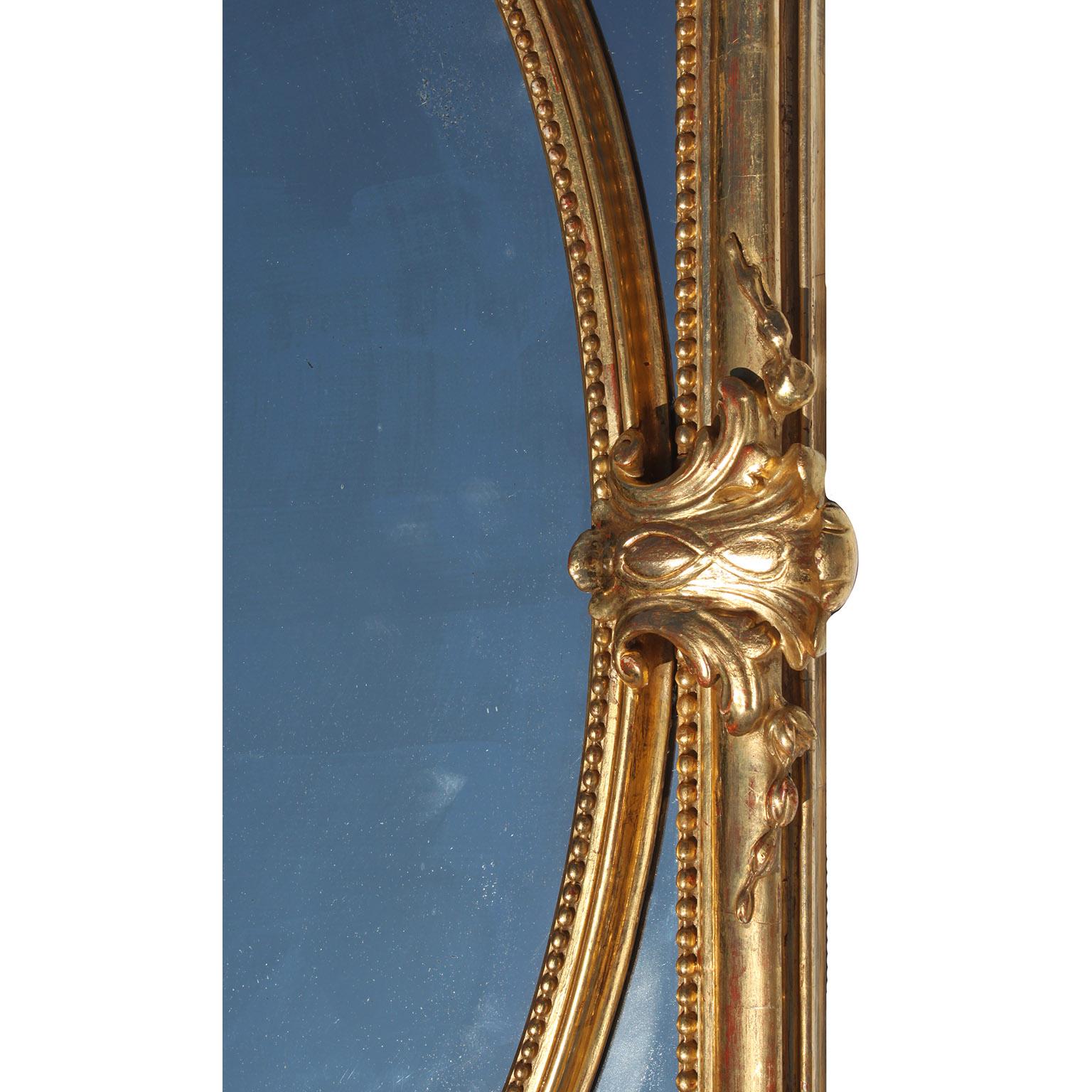 French 19th Century Louis XV Style Gilt-Wood and Gilt-Gesso Carved Mantel Mirror 2