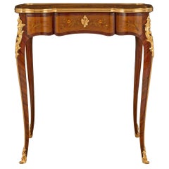 Antique French 19th Century Louis XV Style Kingwood, Tulipwood and Ormolu Dressing Table
