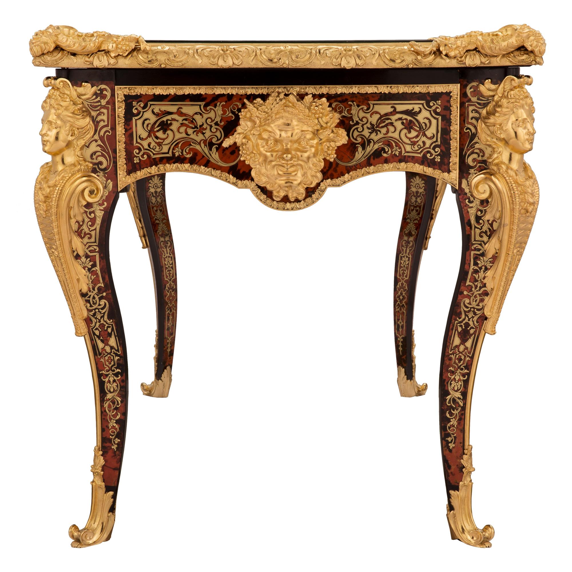 French 19th Century Louis XV Style Napoleon III Period Desk/Writing Table 1