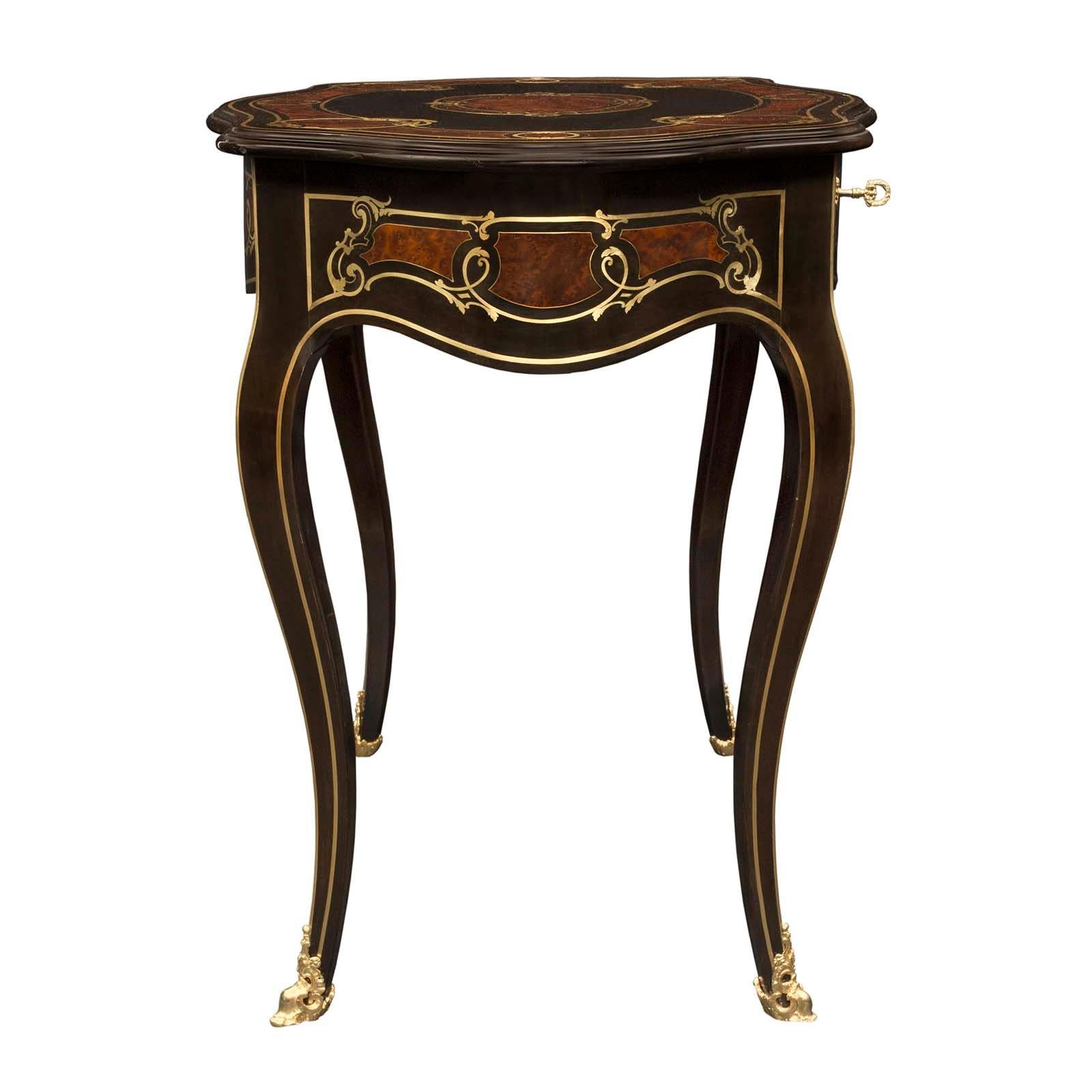 French 19th Century Louis XV Style Napoleon III Period Side Table For Sale 1