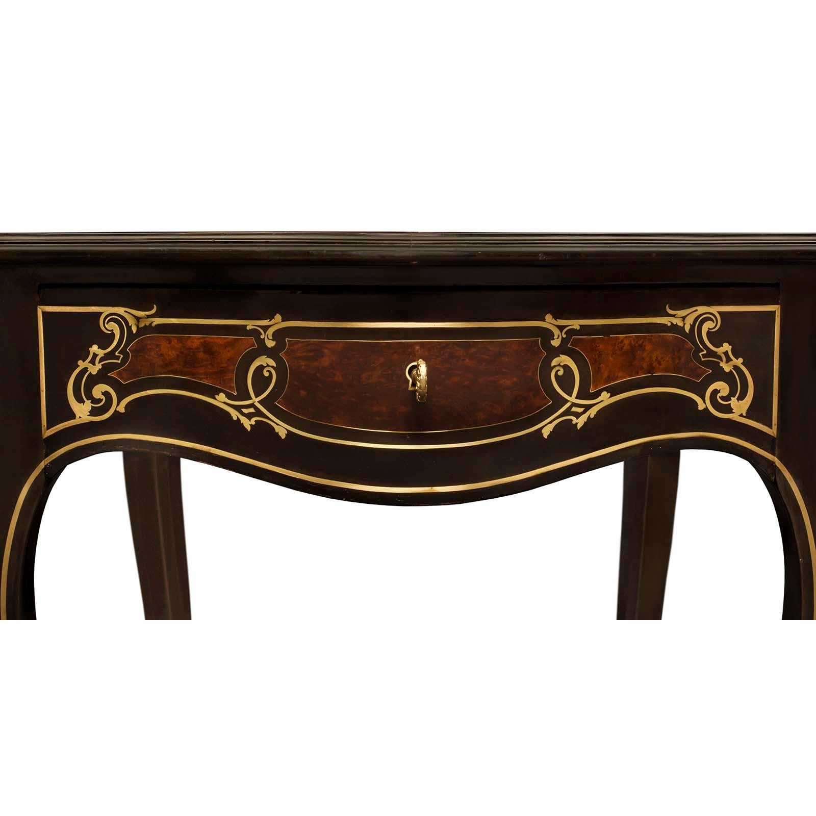Laiton Table d'appoint française du 19ème siècle de style Louis XV d'époque Napoléon III en vente