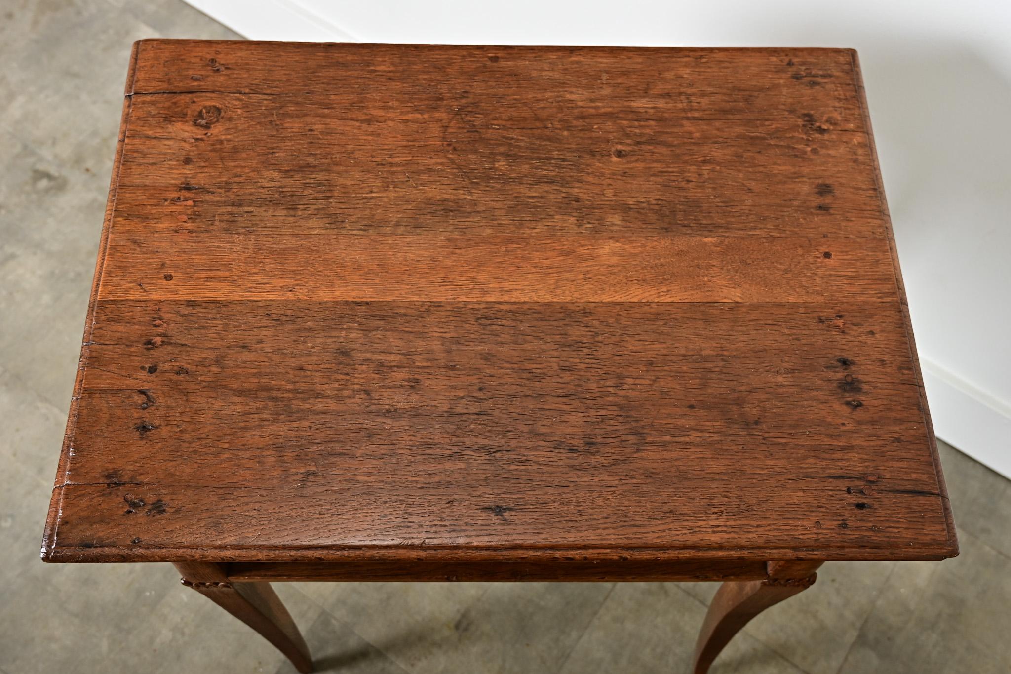 French 19th Century Louis XV Style Oak Side Table For Sale 3
