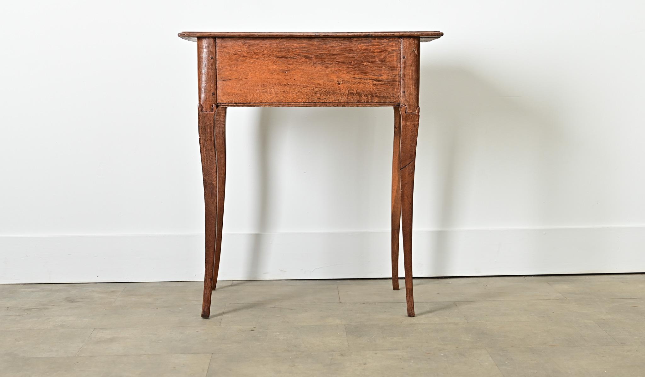 French 19th Century Louis XV Style Oak Side Table For Sale 5