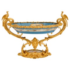 French 19th Century Louis XV Style Ormolu and Sèvres Porcelain Centerpiece