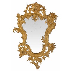 French 19th Century Louis XV Style Ormolu Mirror with Its Original Mirror Plate